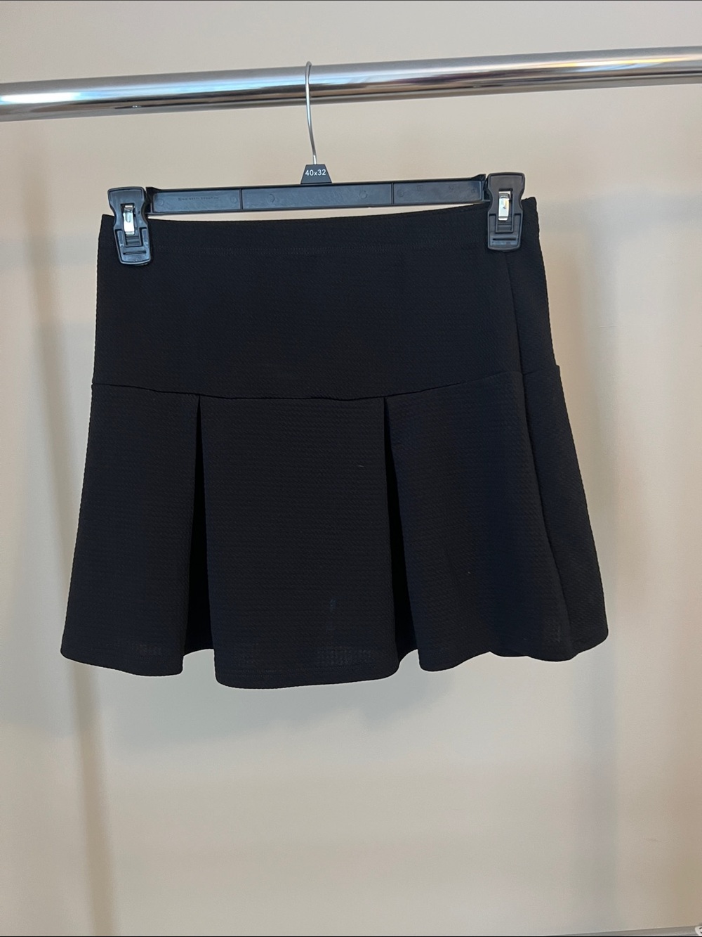 Olivia Rae Black Circle Skirt with Subtle Pleats